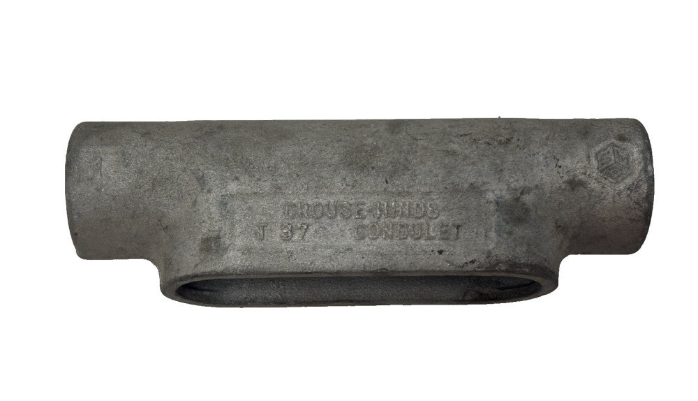 CROUSE HINDS CONDUIT BODY T37 1", OAL: 7-1/4" IRON ALLOY, FORM 7, RMC
