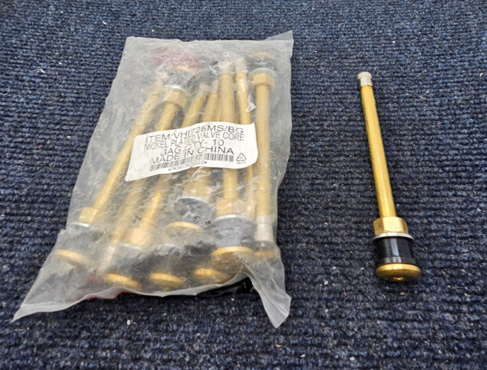 (10 PIECES) Quik Air VHI728MS/BG Nickel Plated Valve Cores
