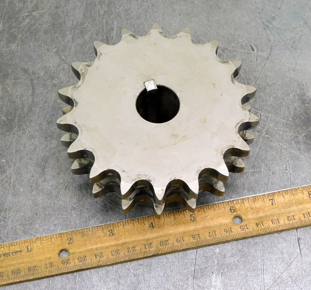 Martin D60B18H Double Roller Chain Sprocket #60 18 Teeth 1" Bore