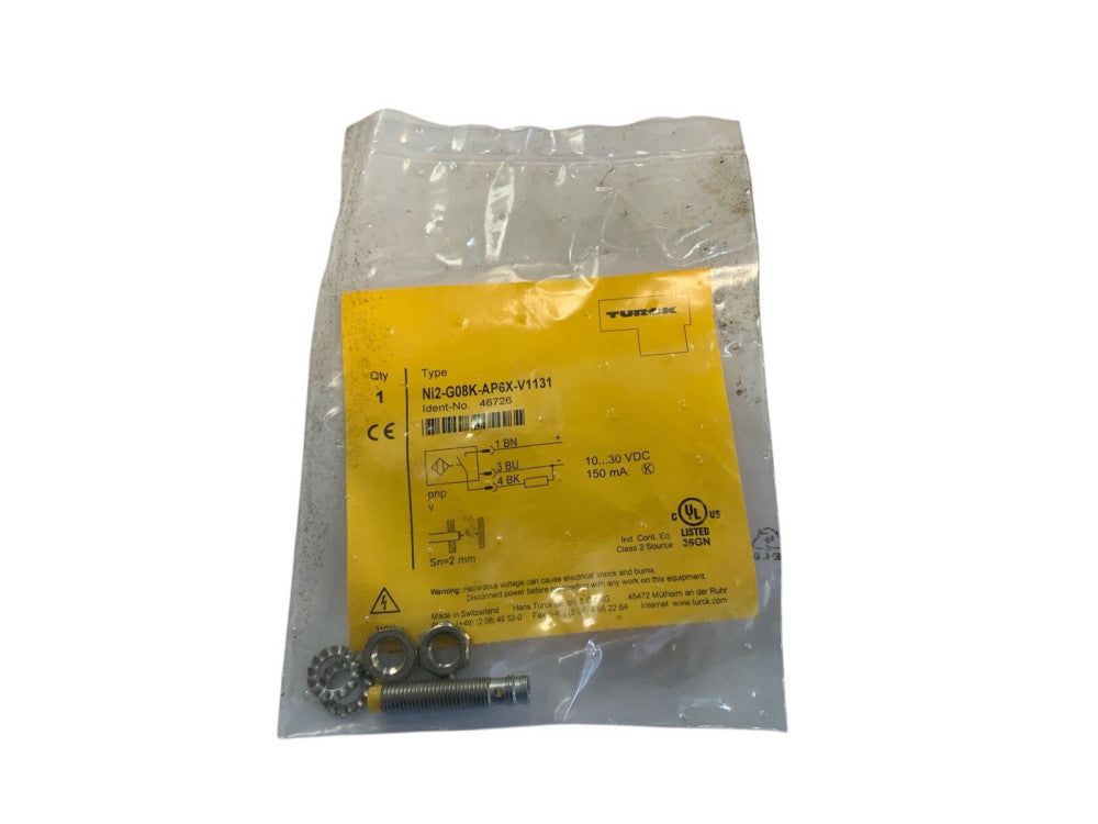 TURCK Ni2-G08K-AP6X-V1131 Proximity Switch Sensors 10 - 30 VDC Sealed Bags