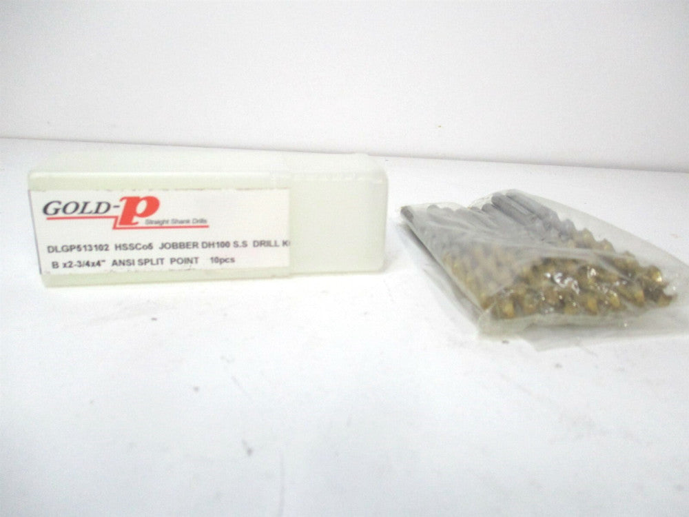 YG-1 (DLGP513102) 2-7/8" x 2-7/8" HSS RH Jobber Length Drill Bit - Pack of 10