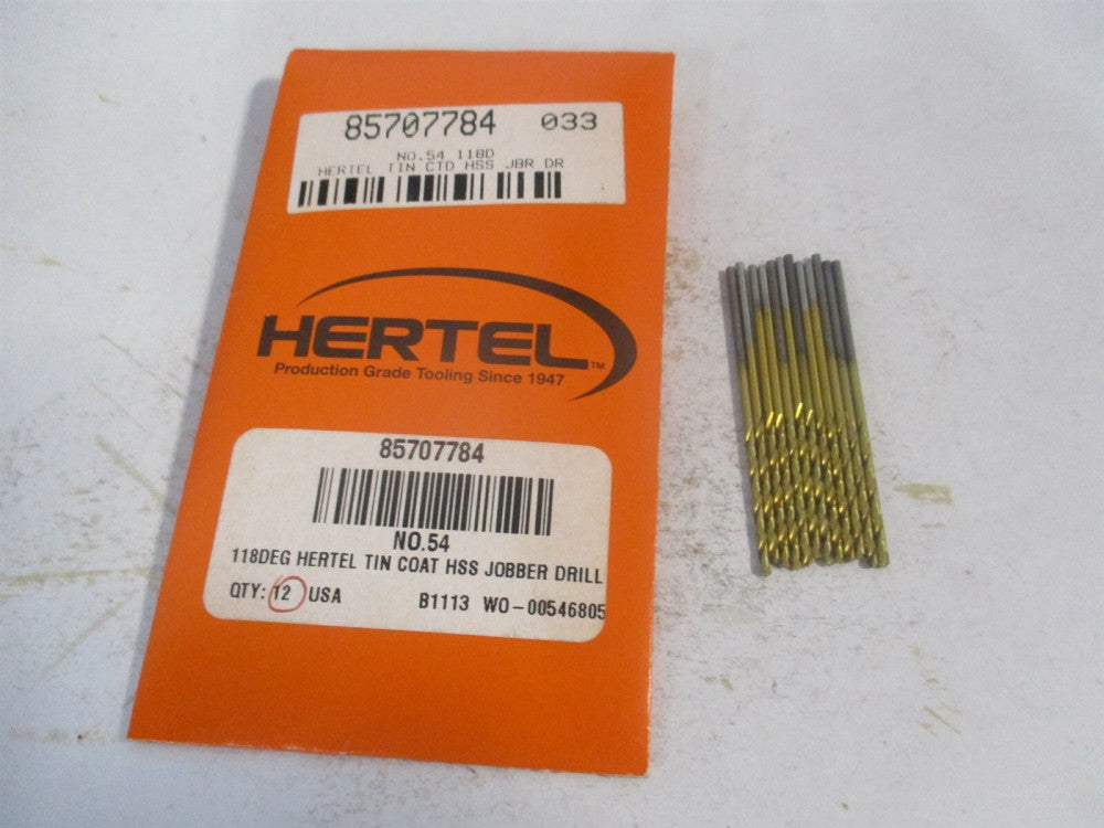 (85707784) #54 118° 7/8" x 1-7/8" OAL High Speed Steel Jobber Drill - Pack of 12