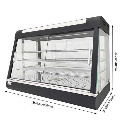 35 inch Three-layers Electric Egg Tart Food Display Warmer Machine 110V 1800W