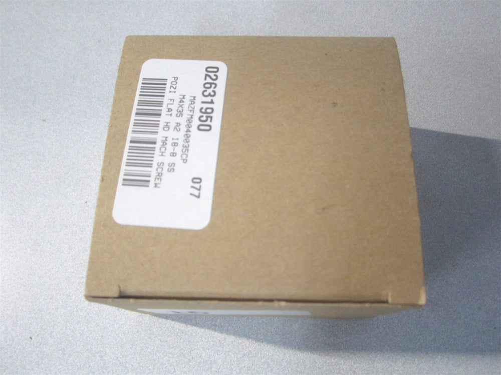MPFZX04035-050BX M4x0.7 x 35.00 mm OAL Flat Head Pozidriv Machine Screw - Qty 50