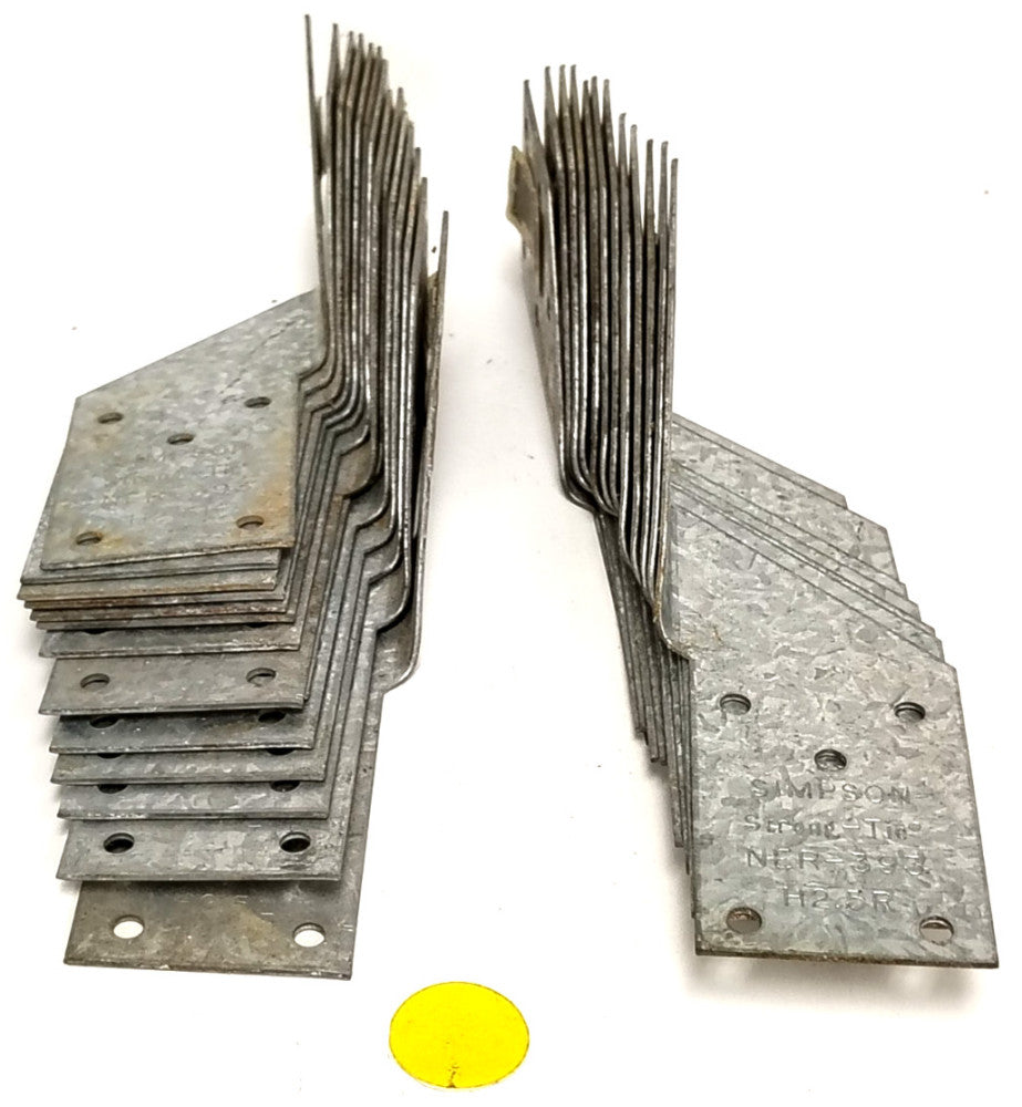 SIMPSON STRONG TIE H SERIES LEFT & RIGHT BRACKETS GALVANIZED STEEL LOT OF 26