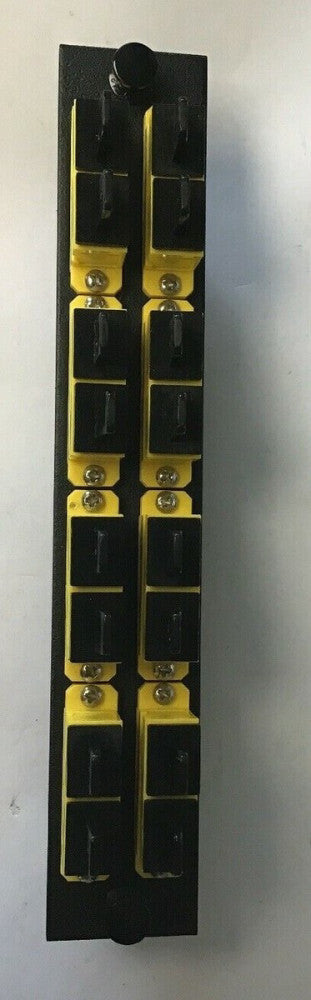 HUBBELL FEPSCDY8 16-PORT SC DUPLEX ADAPTER PANEL (YELLOW )