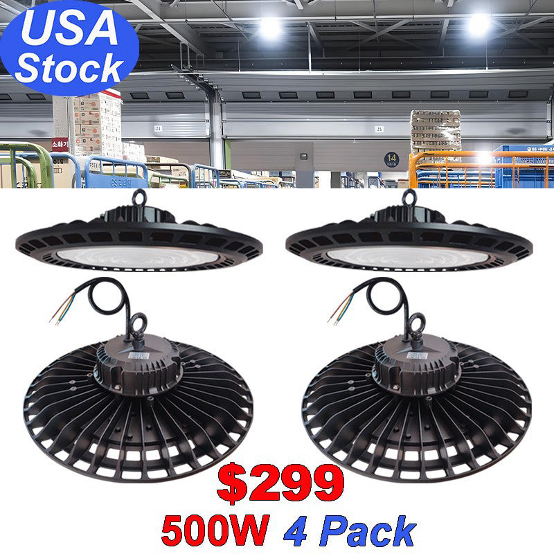 500W UFO LED High Bay Light Shop Industrial Commercial Factory Warehouse 6500K