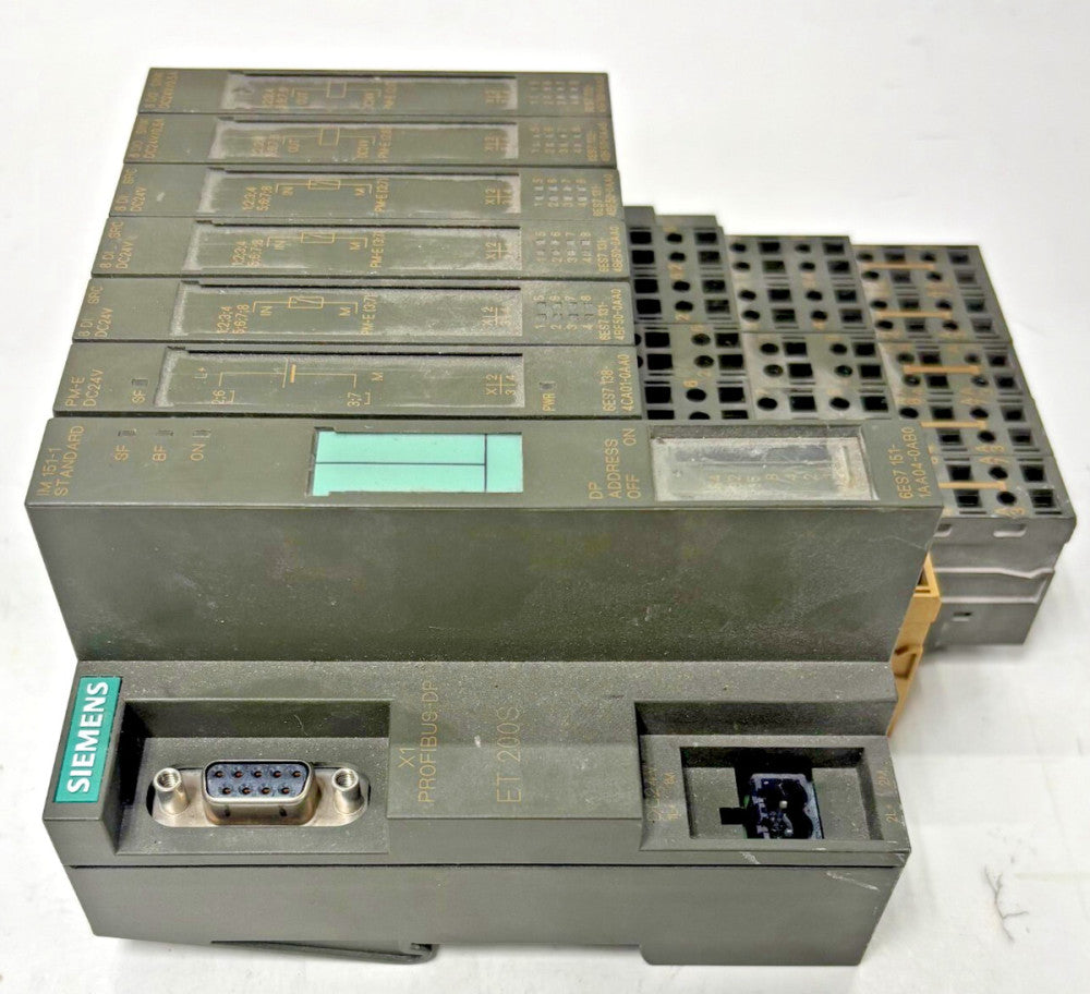 SIEMENS PIC RACK AND BASE ELECTRONICS MODULE ET-200S 12MBPS 244 BYTES R-485