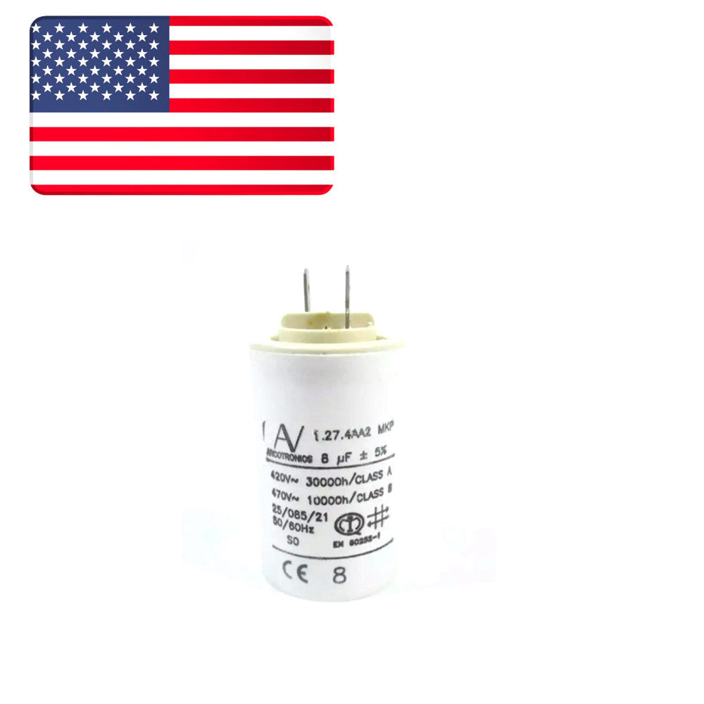 New In Box AV ARCOTRONICS 8uF 1.27.4AA2 MKP 420V 470V Capacitor - US Stock