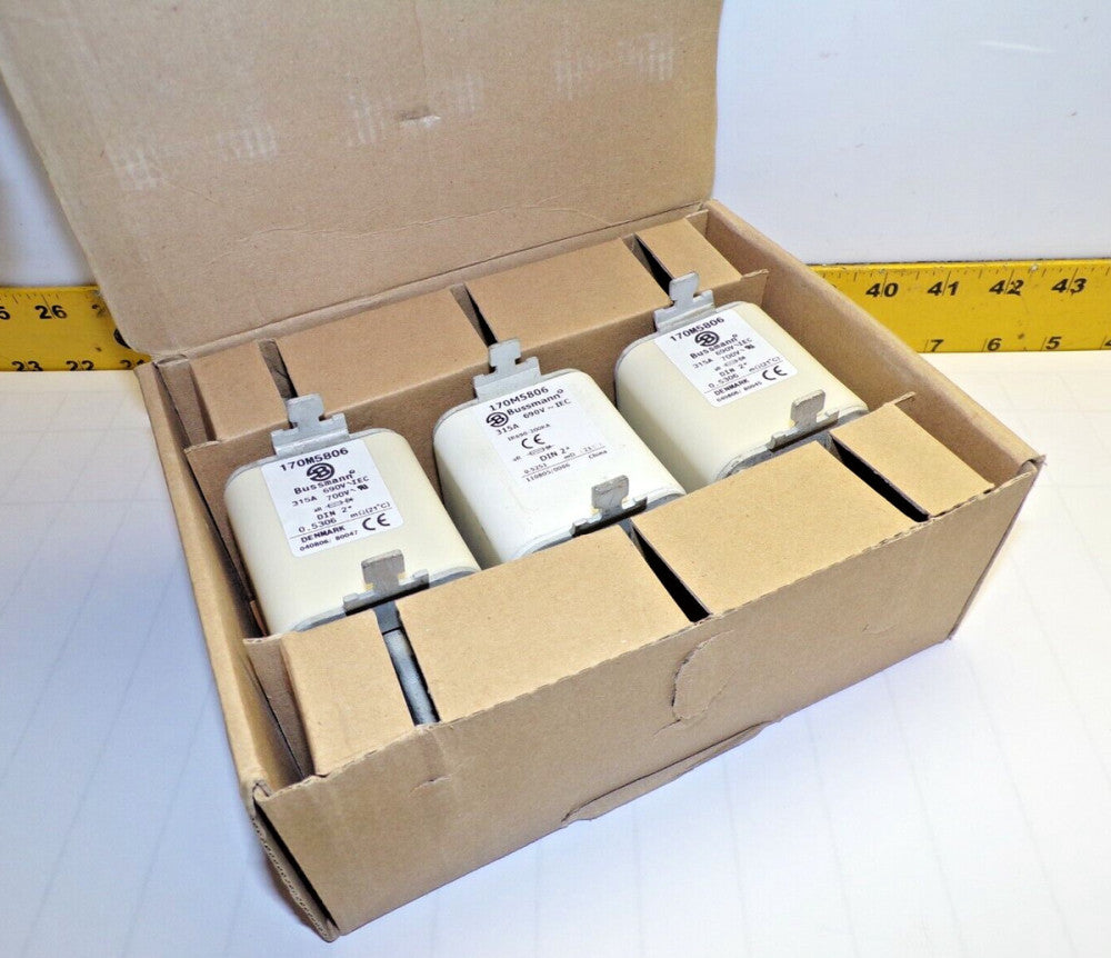 3) NEW BUSSMANN 315 AMP FUSES 690 VAC  170M5806  LOT OF 3