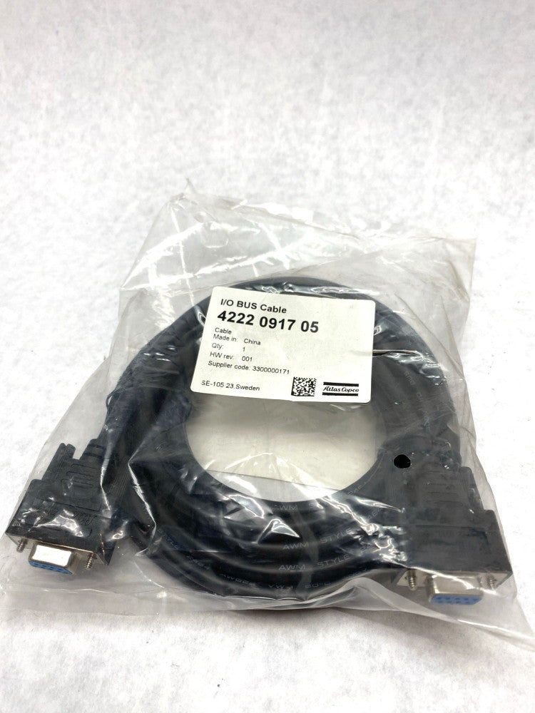 Atlas Copco 4222 0917 05 I/O Bus Cable HW Rev 001