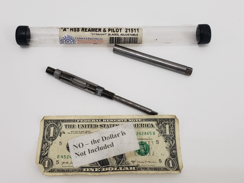 Chadwick & Trefethen - "A" HSS Reamer and Pilot # 21511  - 15/32" to 17/32"