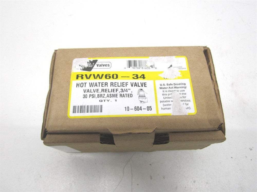 Apollo (1060405) 3/4" x 3/4" FNPT x FNPT 174 psi Max. Safety Relief Valve