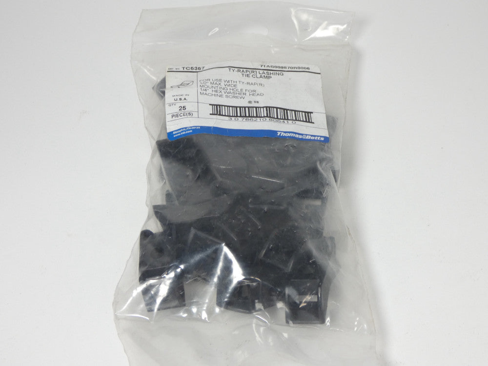 *Lot of 25* Thomas & Betts TC5357 Black Tie Clamp Ty-Rap Mounting Base - NEW ...