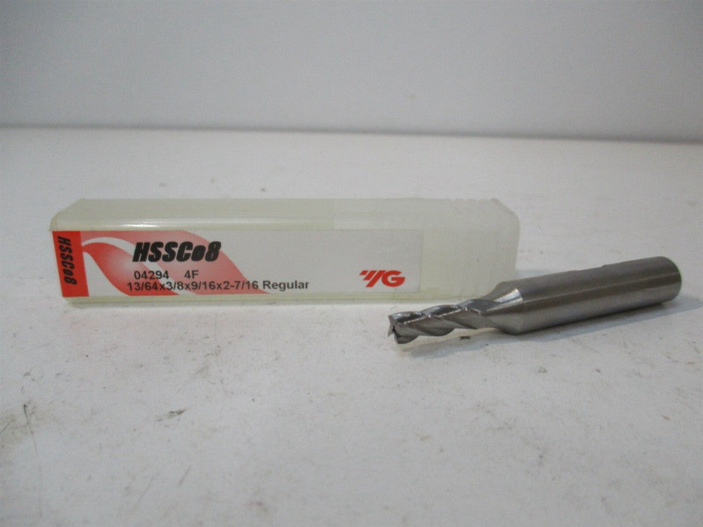 YG-1 (04294) 13/64" x 9/16" x 3/8" x 2-7/16" OAL HSS Finishing Square End Mill 