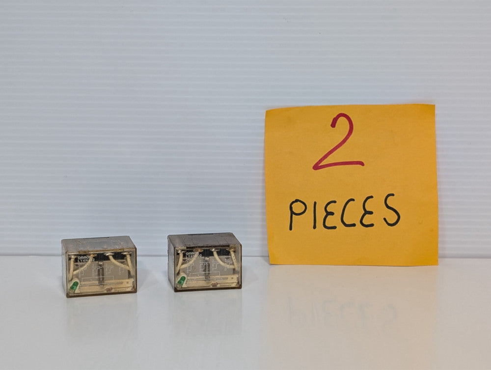 (2) Omron LY4N-D2 Relays 24VDC, General Purpose Ice Cube Power Relay