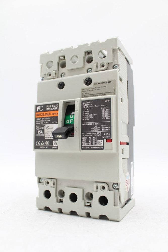 Fuji Electric BW125JAGU-3P015 3-Pole Circuit Breaker