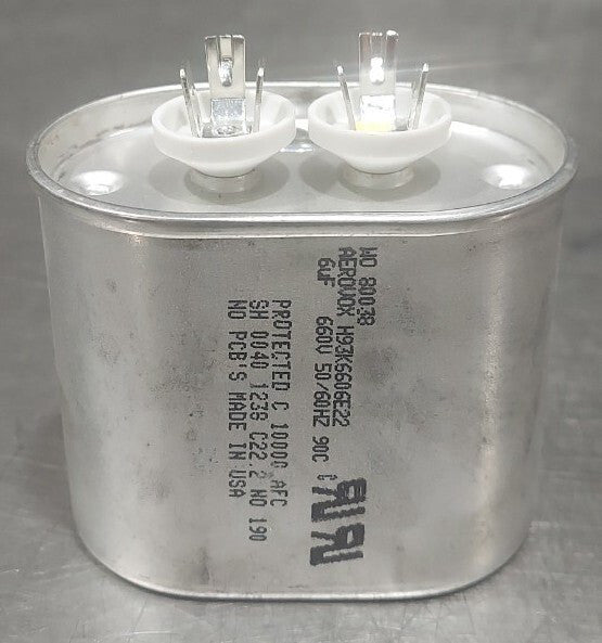 Aerovox H93K6606E22 Capacitor. 6uF 660V  50/60hz  90c