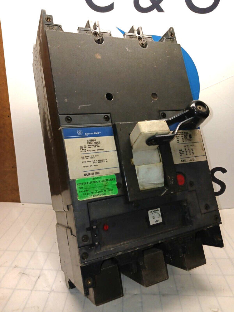 GENERAL ELECTRIC SKHA36AT0800 800 AMP CIRCUIT BREAKER 3P 600 VAC (FLAW)
