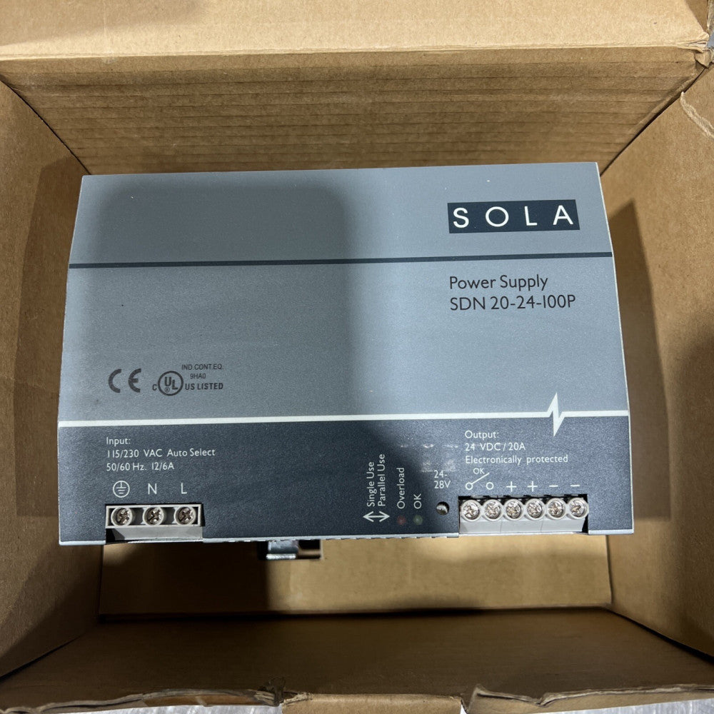 SOLA/HEVI-DUTY SDN 10-24-100P / SDN1024100P SDN POWER SUPPLY 10A 115/230V Nos