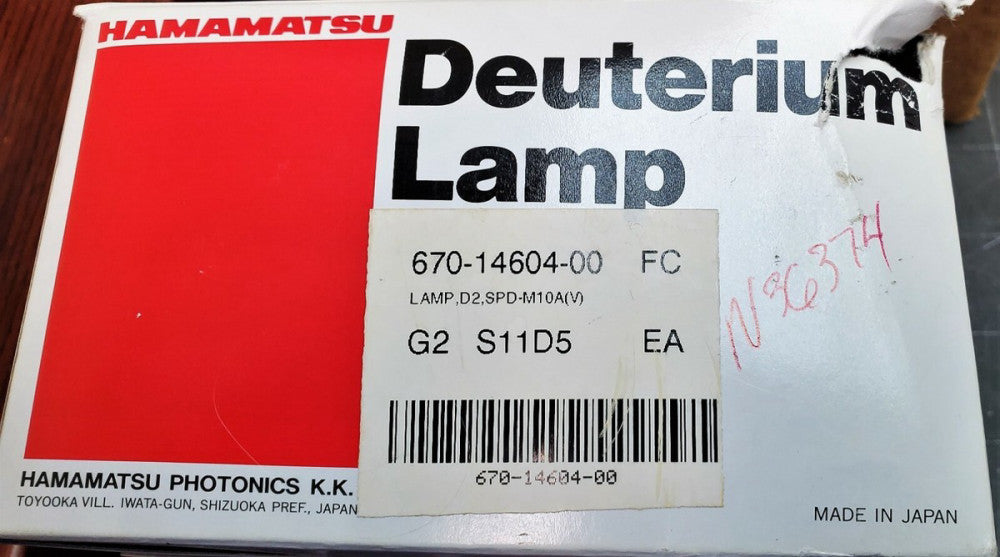 L5253 D2 Deuterium Lamp Hamamatsu For 670-14604-00 Shimadzu NEW [Z2B2]