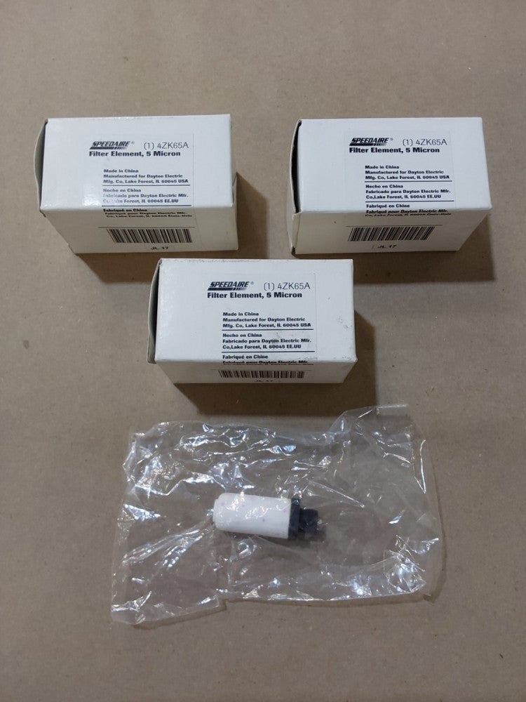 Speedaire 4ZK65A Filter Element 5 Micron Lot of 3 NEW
