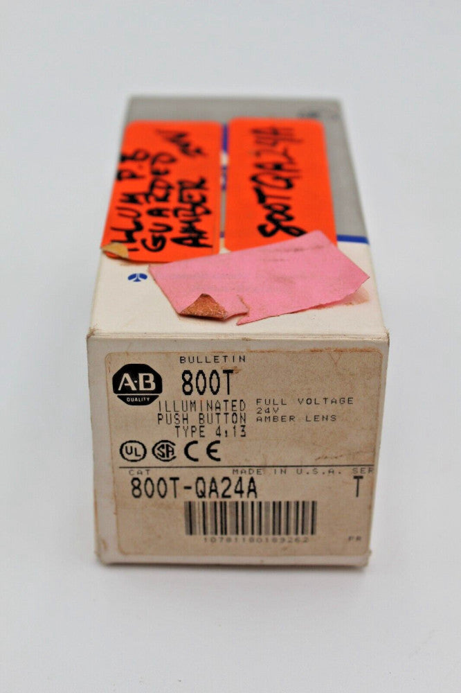 Allen-Bradley 800T-QA24A Amber Illuminated Push Button