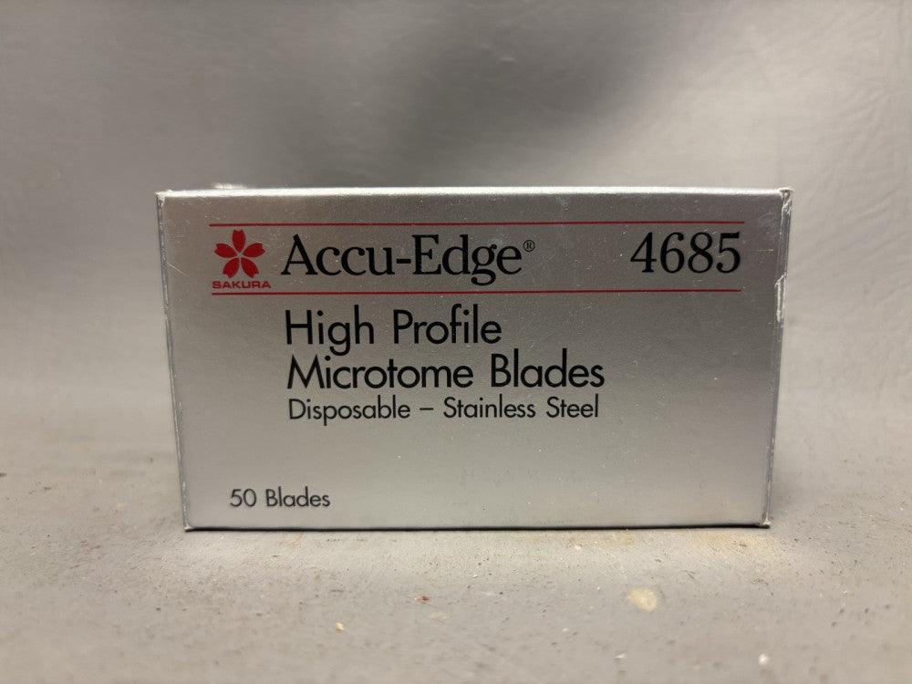 50 NEW Sakura Tissue-Tek 4685-50 Accu-Edge High Profile Microtome Blade