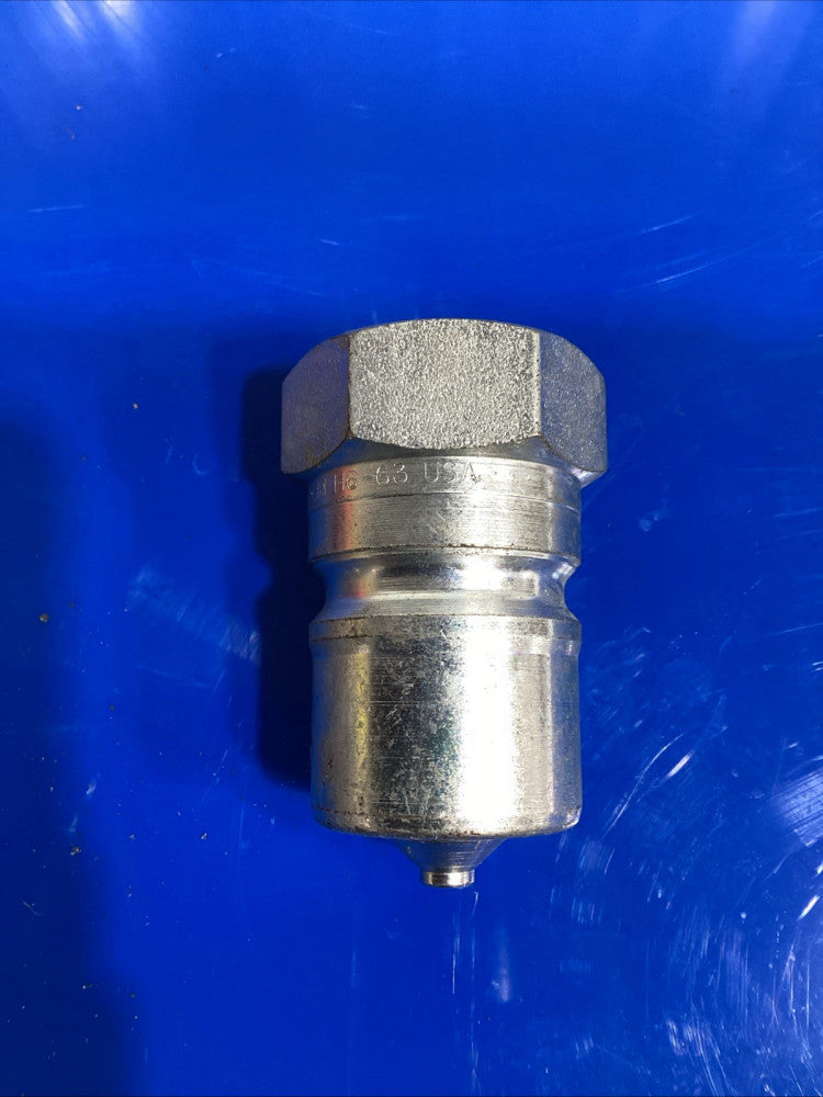 Parker H6-63 Hydraulic Quick Connect Hose Coupling, Steel Body, Ball Lock,