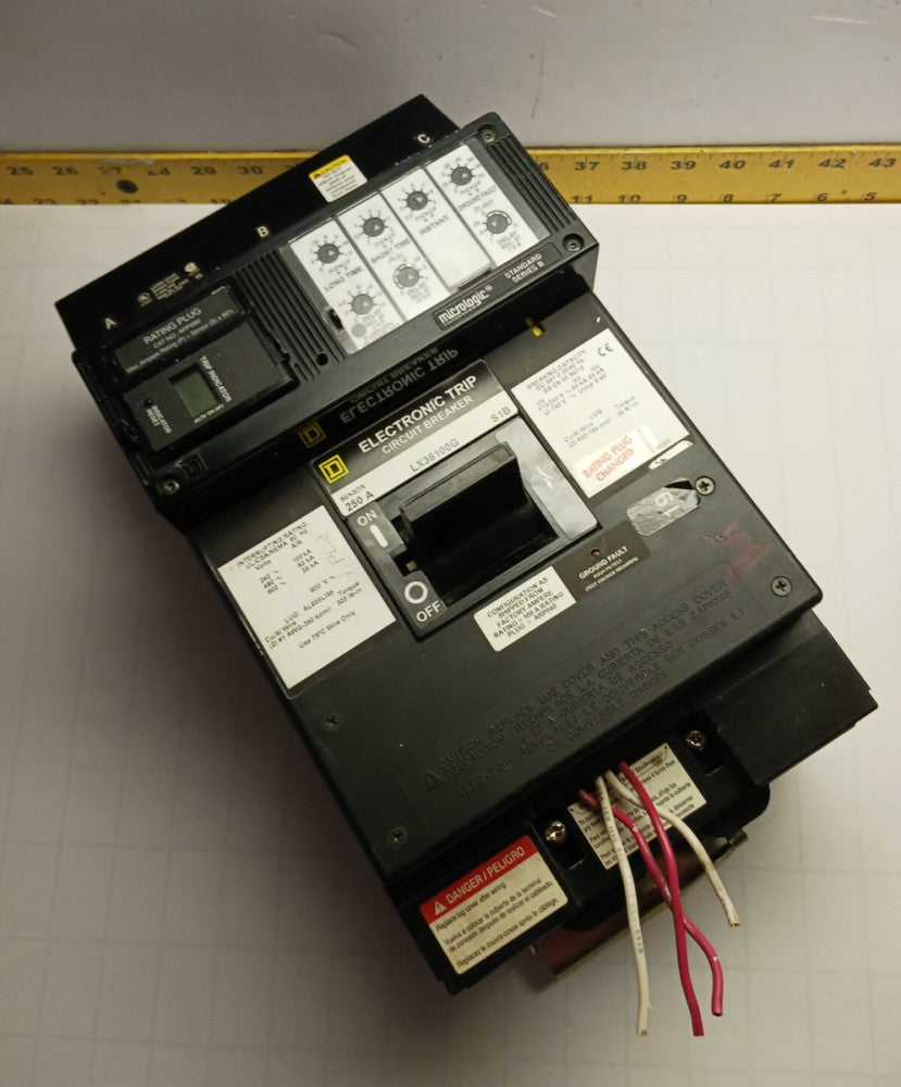 Square D 100 Amp I-Line Circuit Breaker W/ 90 Amp Plug 600 VAC 3 Pole  LX36100G