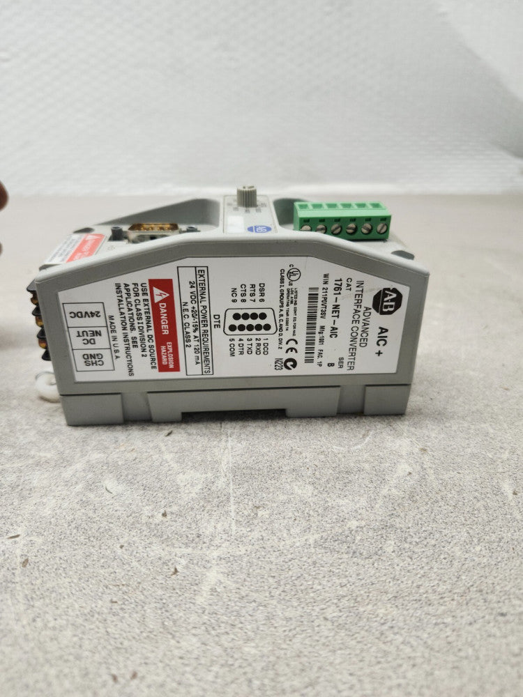 USED ALLEN BRADLEY ADVANCED INTERFACE CONVERTER 1761-NET-AIC SER.B