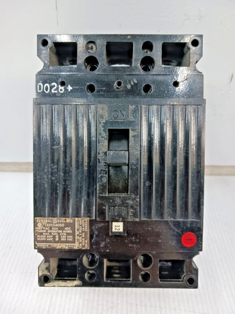 GE General Electric 50 Amp Circuit Breaker 3 Pole 480 VAC 14kA TED134050