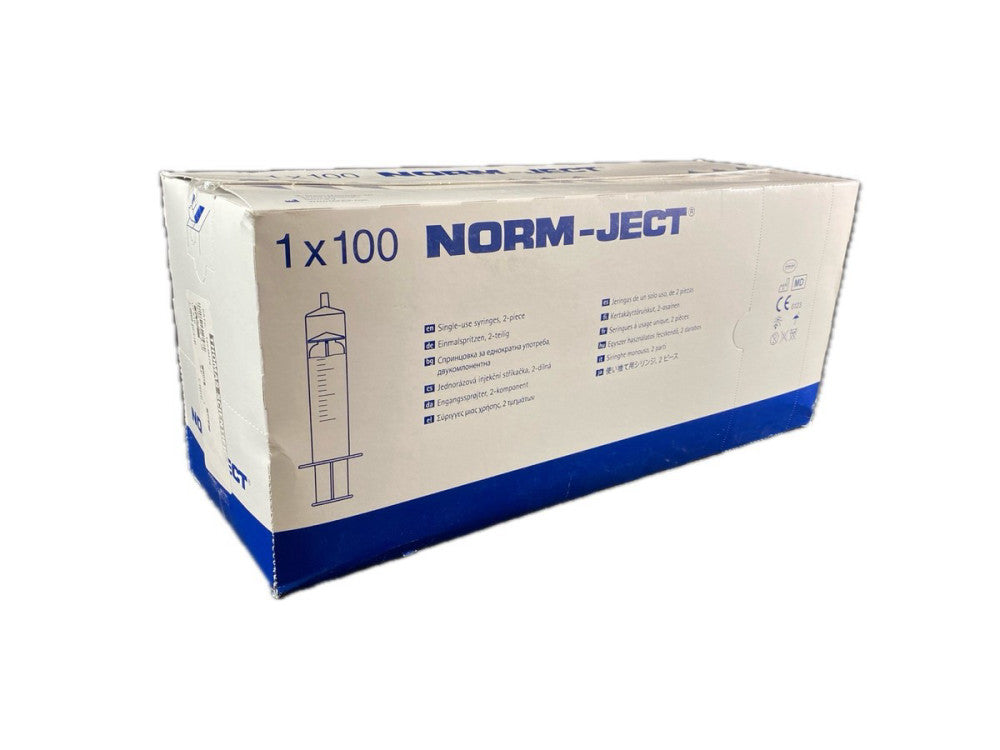 NORM-JECT 20mL Single Use 2-Piece Non Pyrogenic Luer Lock Solo 1224M79 (100/cs)