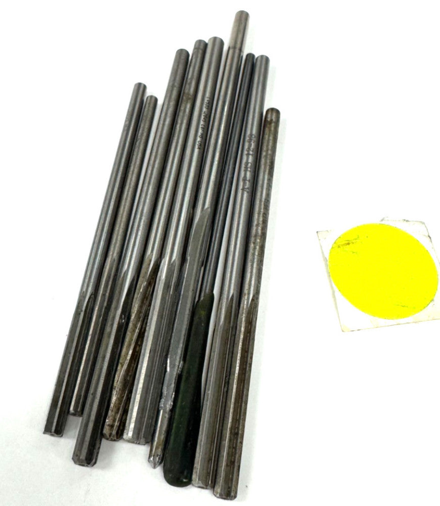 ASSORTED CHUCKING REAMERS LOT OF 9 5/32"-1/4"