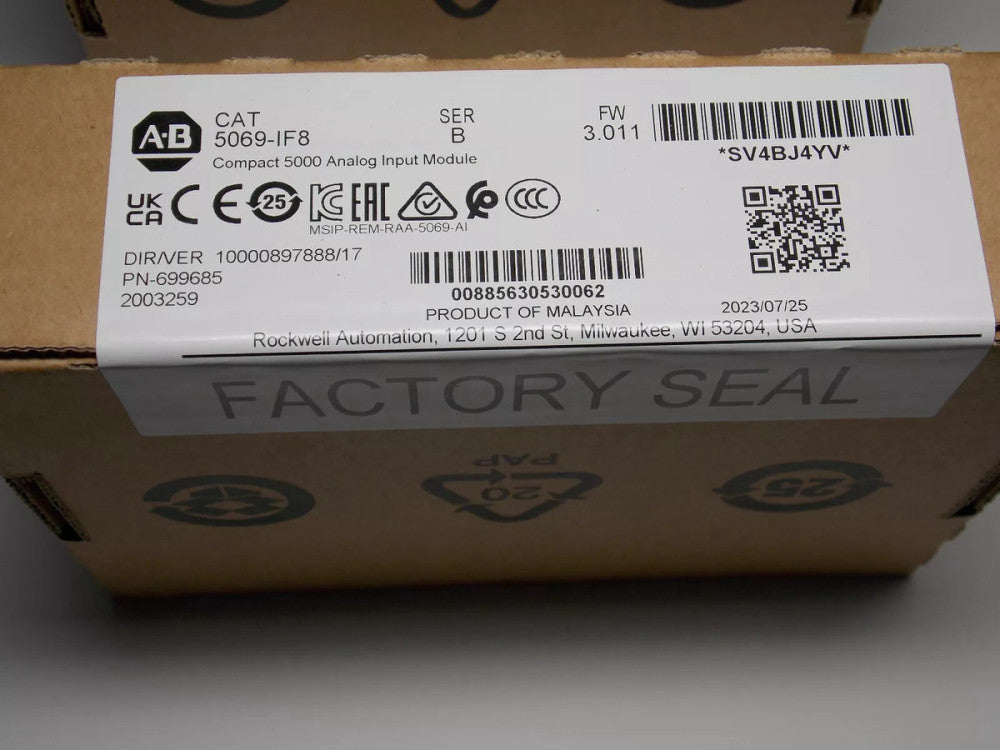 AB Compact I/O 1 Year Warranty 5069-IF8 /B 8 Channel Analog Input Module
