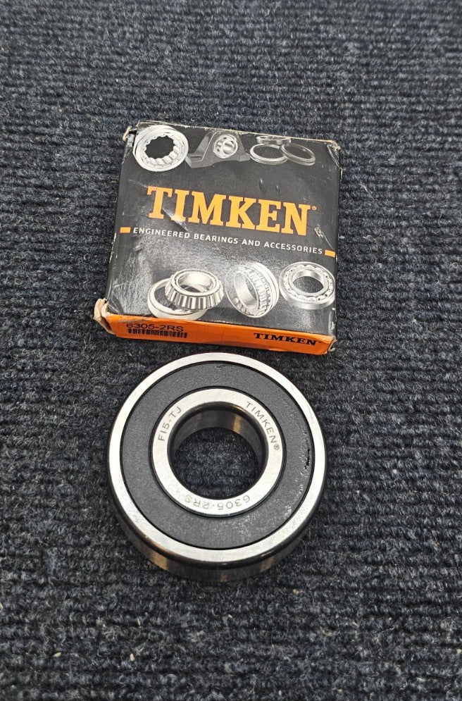 (QTY 2) TIMKEN 6305-2RS DEEP GROOVE BALL BEARING RUBBER SEALED