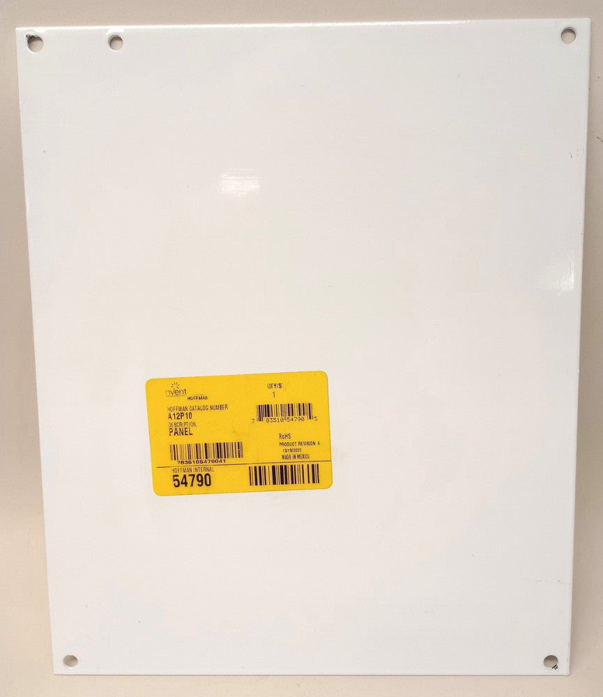 Hoffman 54790 JIC Box Panel A12P10 8-7/8" X 10-3/4" X 1/16" Nvent Hoffman