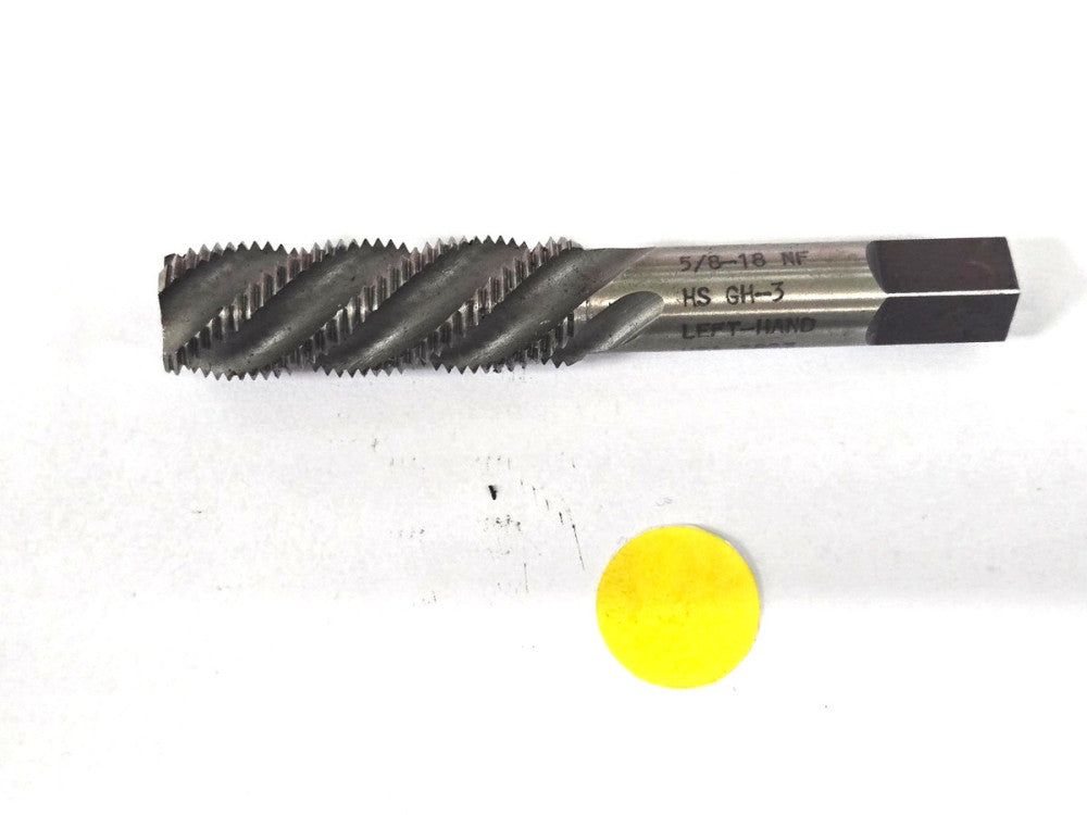 N.A. CUTTING TAP W/ BOTTOMING CHAMFER  #5/8-18 NF HS GH-3  LEFT HAND