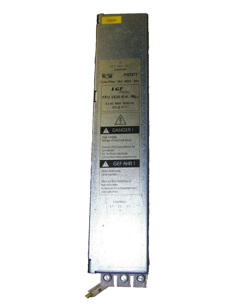 ELAU FFU 3X30 K-K TRIMMER LINE NETWORK FILTER 30 AMP 480 VAC  FI07877