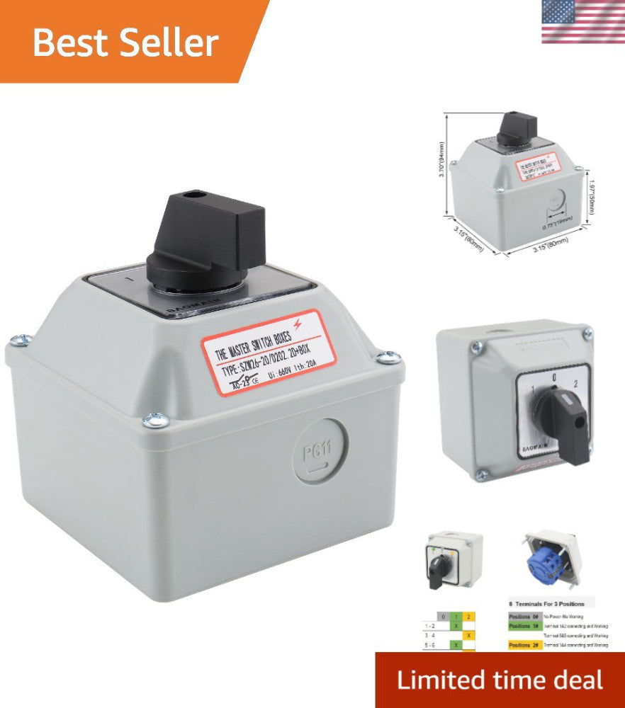 Universal Rotary Changeover Switch --W with Wider Master Switch Exteri ...