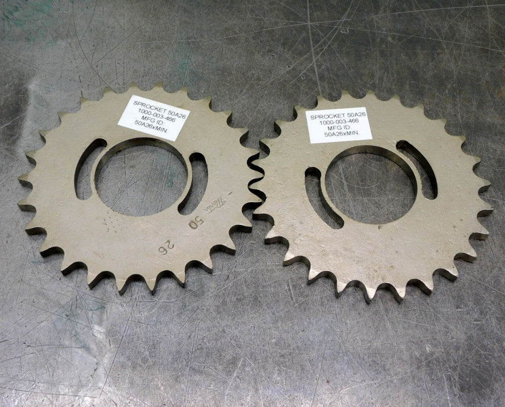 Martin 50A26 A-Plate Sprocket 2" Bore 26 Teeth Lot of Two (2)