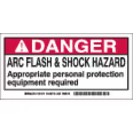 Brady 101520 Arc Flash Protection Label,2 In. H,Pk10, 101520