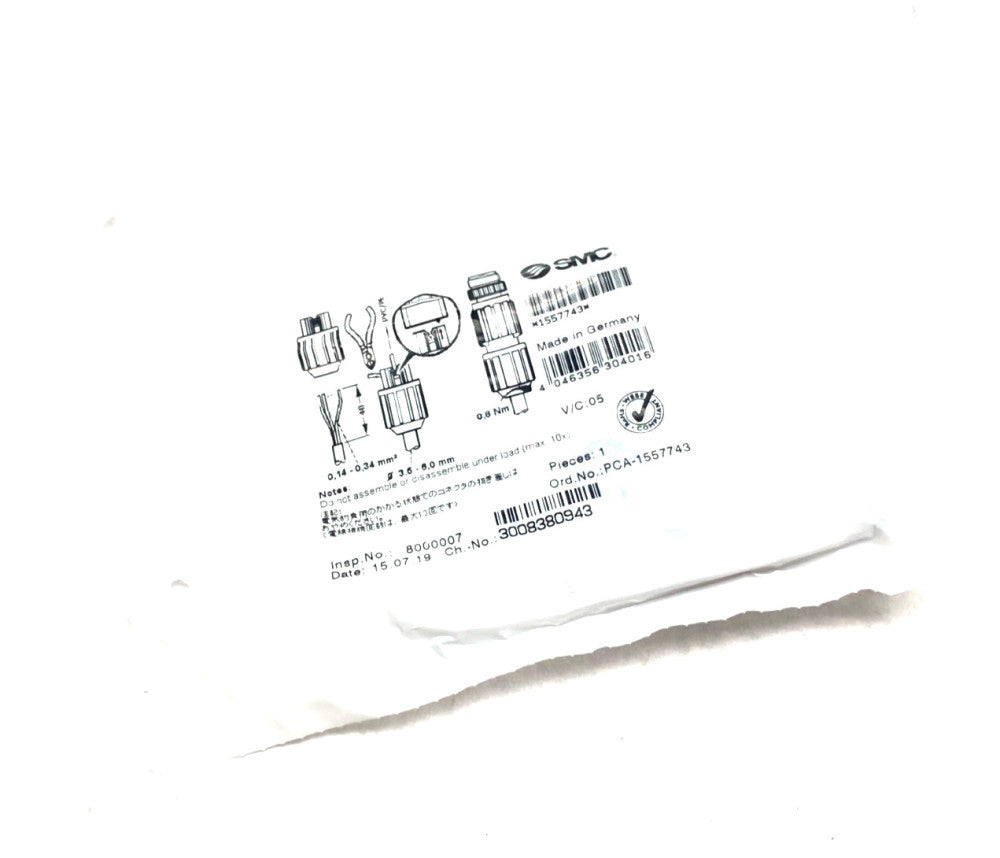 SMC PCA-1557743 Field Wireable Connector M12 4-Pin QUICKON
