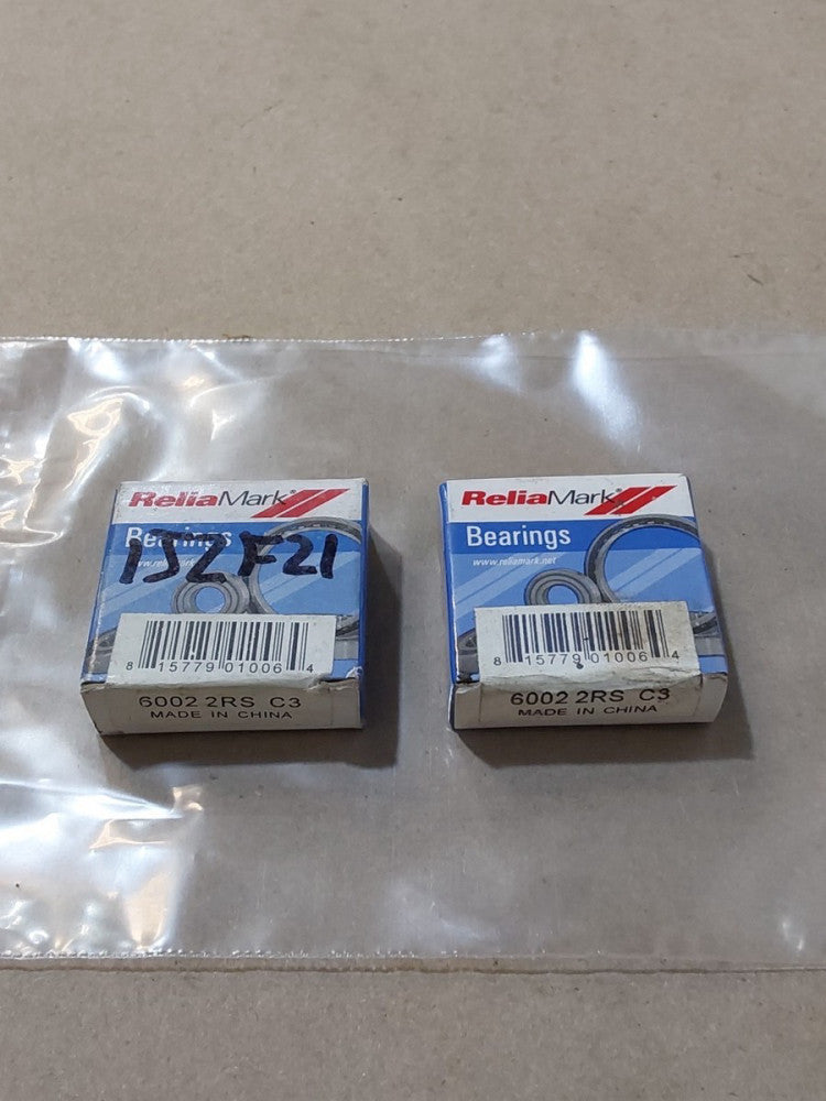 RELIAMARK 6002-2RS C3 BALL BEARING (Lot Of 2)