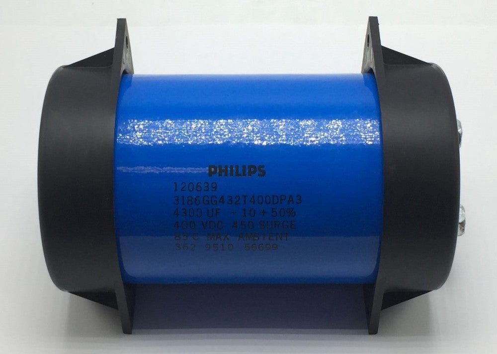 PHILIPS 120639 3186GG432T400DPA3 CAPACITOR 4300UF 400VDC 450 SURGE 