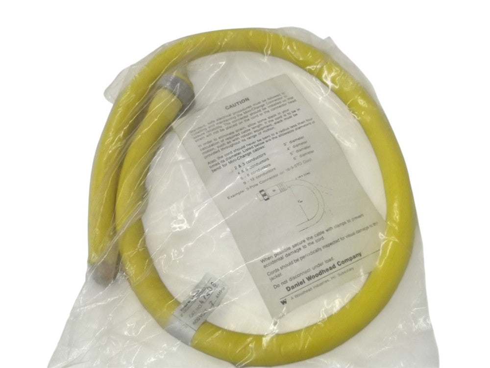 LOT OF 2 BRAD HARRISON 47408 CORDSET YEL 3FT 12POLE STR.MALE CONN.16/12AWGUNMP