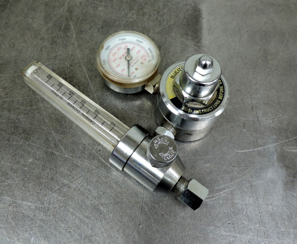 Bluestar Flowmeter Carbon Dioxide & Argon Gauge 50 PSIG Fits Mig Tig Welder