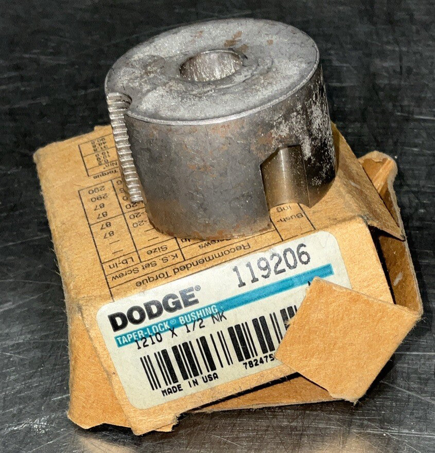 DODGE 119206 TAPER LOCK BUSHING 1210 1/2 