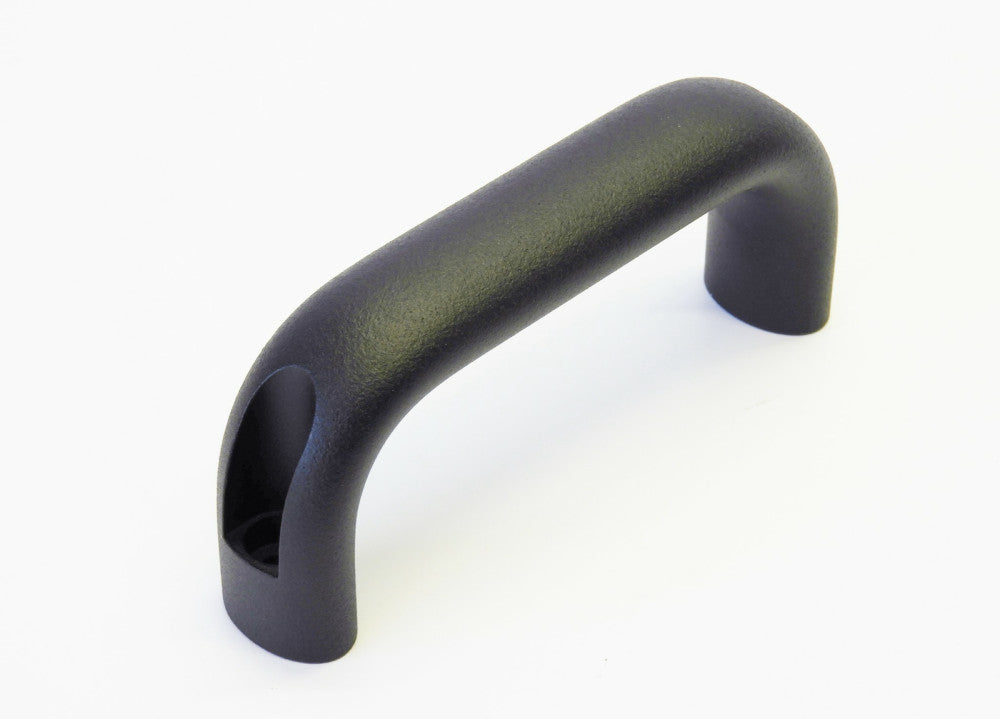 Unthreaded-Hole Pull Handles Black Powder-Coated Aluminum, 4-9/16" Centers —Dull