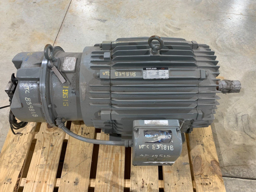 REULAND 50HP 365T FRAME MOTOR 0500E-VAAB-0007 WITH STEARNS 1082041H2NNF BRAKE